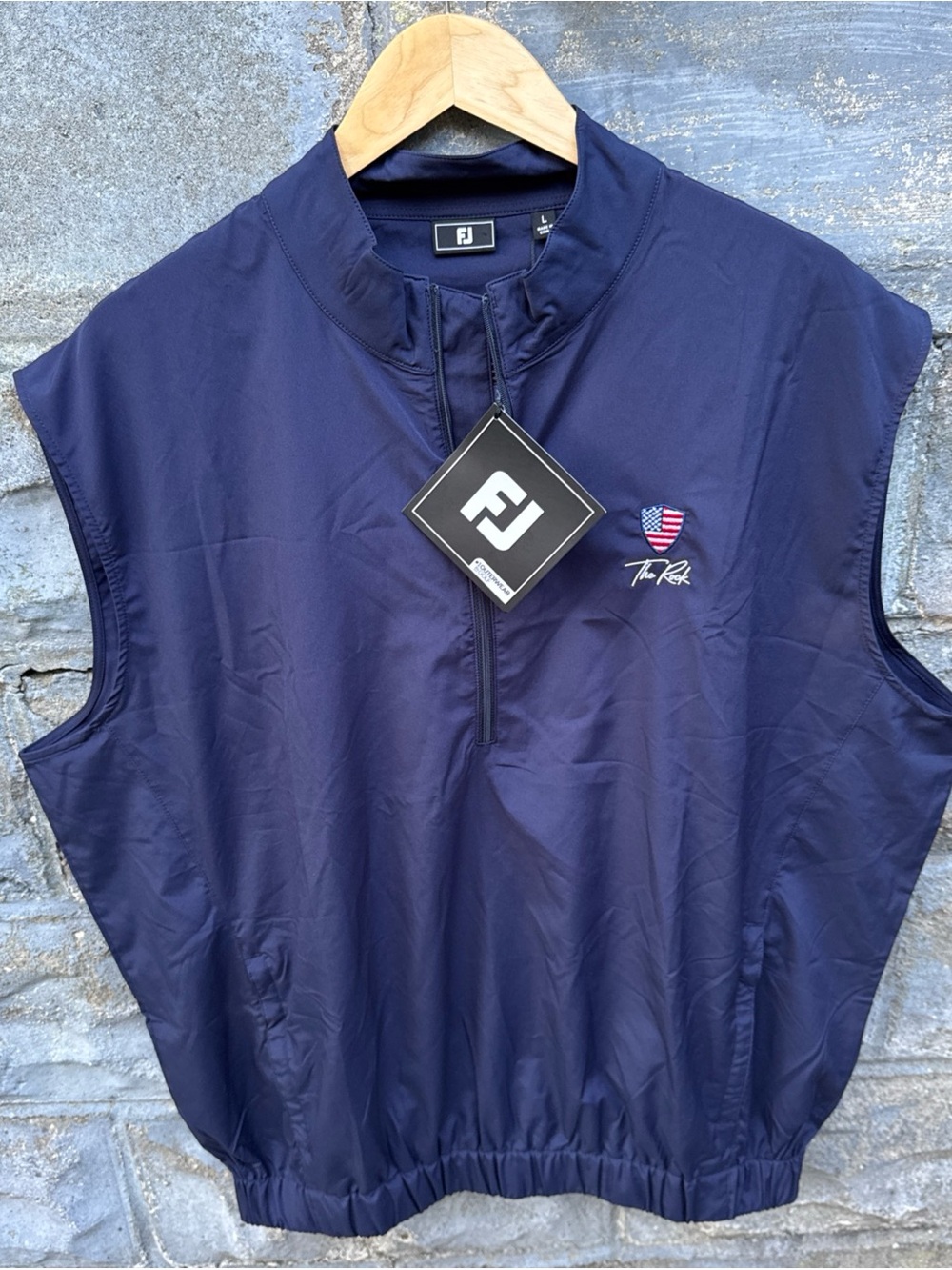 Men’s Footjoy Size Large 1/2 Zip Windshirt Vest Blue New Golf
